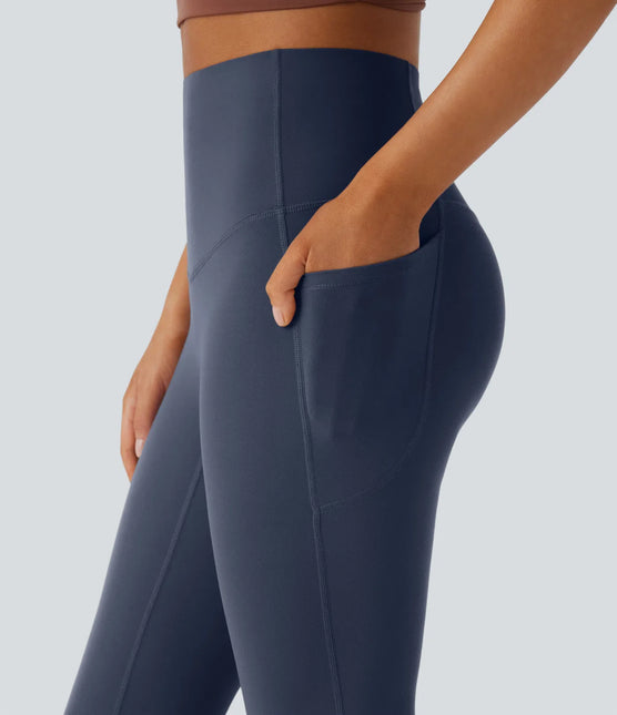 Leggings de yoga bootcut à taille haute, avec poche et effet amincissant Mood Indigo