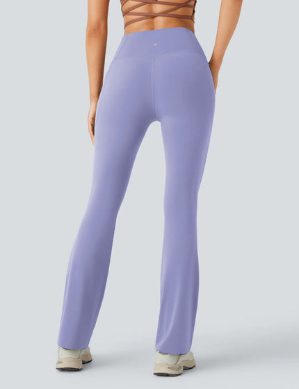 Leggings de yoga bootcut à taille haute, avec poche et effet amincissant Baby Lavender