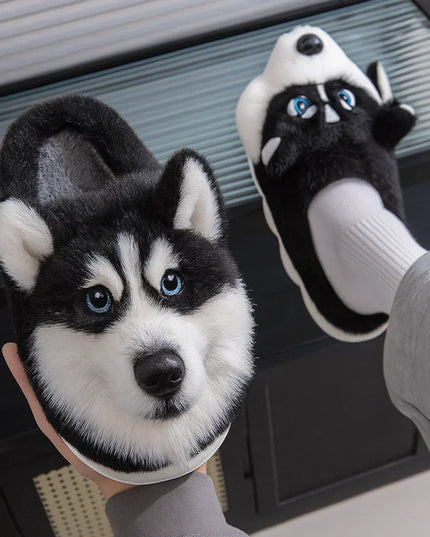 Pantofole di peluche super realistiche per cani