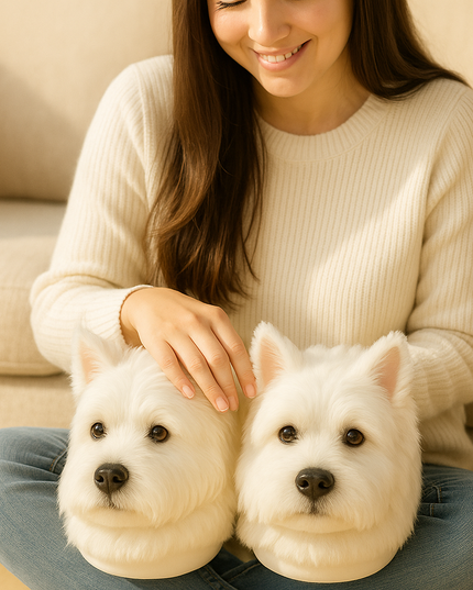 Pantofole di peluche super realistiche per cani