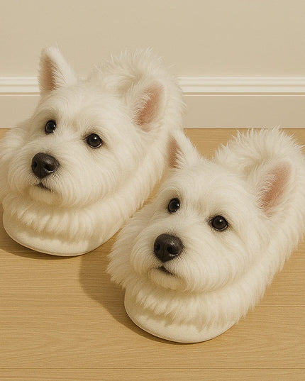 Pantofole di peluche super realistiche per cani