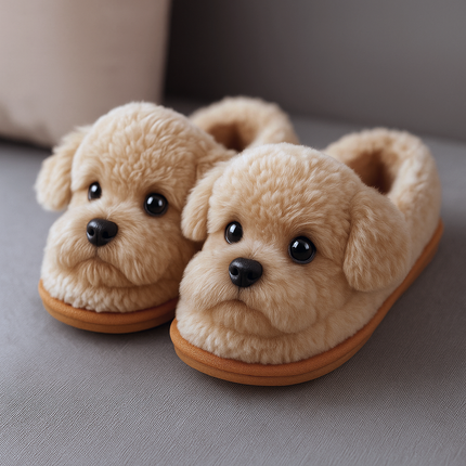 Pantofole di peluche super realistiche per cani