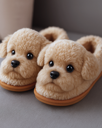 Pantofole di peluche super realistiche per cani