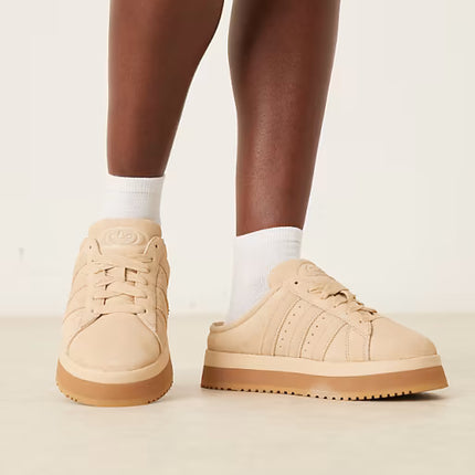 CAMPUS 00S WINTER LOW TRAINER MULES IN BEIGE