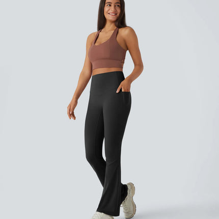 Leggings de yoga bootcut Halara à taille haute, avec poche et effet amincissant