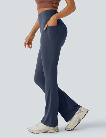 Leggings de yoga bootcut à taille haute, avec poche et effet amincissant Mood Indigo