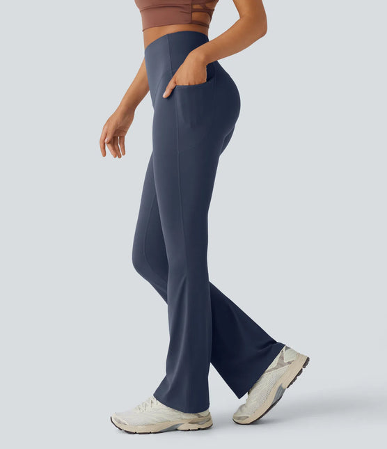 Leggings de yoga bootcut à taille haute, avec poche et effet amincissant Mood Indigo