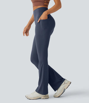 Leggings de yoga bootcut à taille haute, avec poche et effet amincissant Mood Indigo