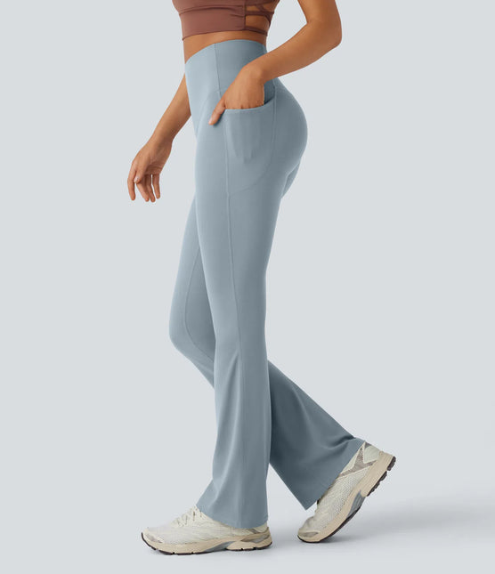 Leggings de yoga bootcut Halara à taille haute, avec poche et effet amincissant