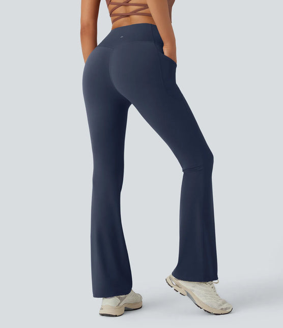 Leggings de yoga bootcut à taille haute, avec poche et effet amincissant Mood Indigo