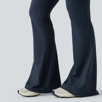 Leggings de yoga évasés à taille haute, effet galbant, rehaussant les fesses et affinant le ventre, avec poches