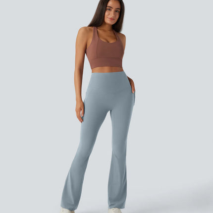 Leggings de yoga bootcut Halara à taille haute, avec poche et effet amincissant