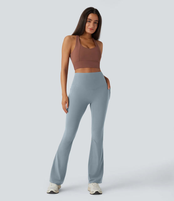 Leggings de yoga bootcut Halara à taille haute, avec poche et effet amincissant
