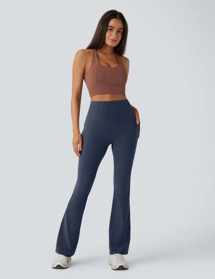 Leggings de yoga bootcut à taille haute, avec poche et effet amincissant Mood Indigo