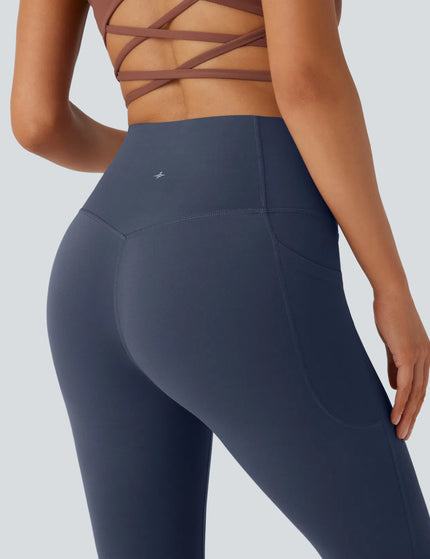 Leggings de yoga bootcut à taille haute, avec poche et effet amincissant Mood Indigo