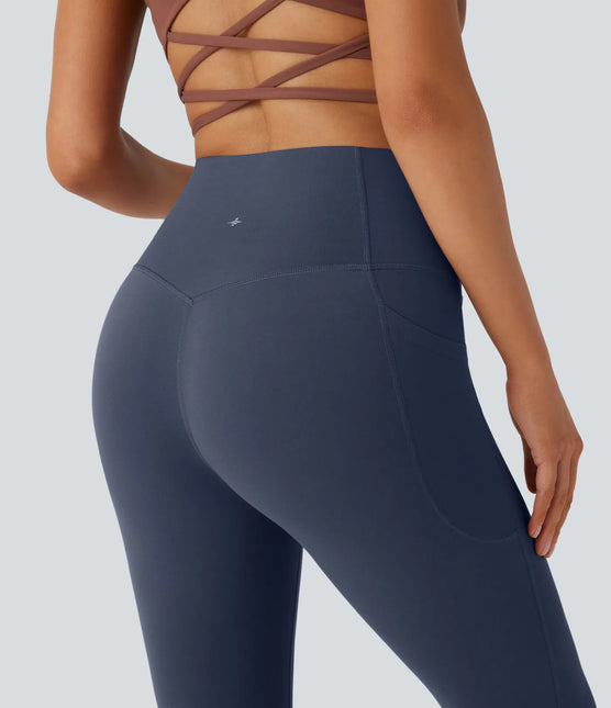 Leggings de yoga bootcut à taille haute, avec poche et effet amincissant Mood Indigo