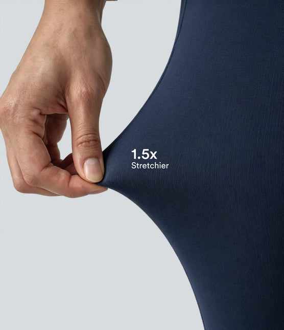 Leggings de yoga évasés à taille haute, effet galbant, rehaussant les fesses et affinant le ventre, avec poches