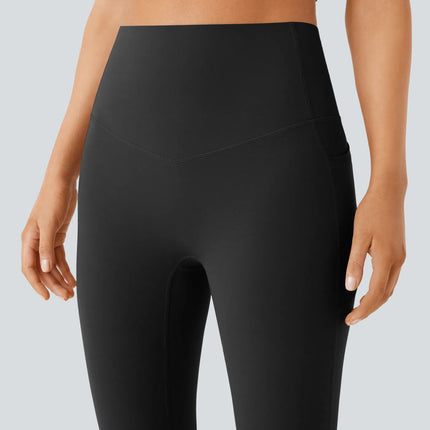 Leggings de yoga bootcut Halara à taille haute, avec poche et effet amincissant