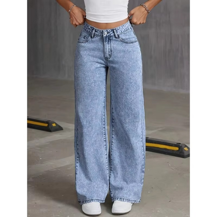 Jean Large Delave Brode Noeud Poche Arriere | Style Bohème Femme | Lumière Bohème