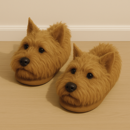 Pantofole di peluche super realistiche per cani