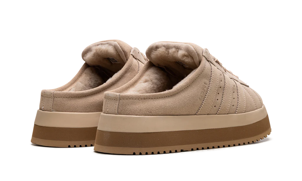 CAMPUS 00S WINTER LOW TRAINER MULES IN BEIGE