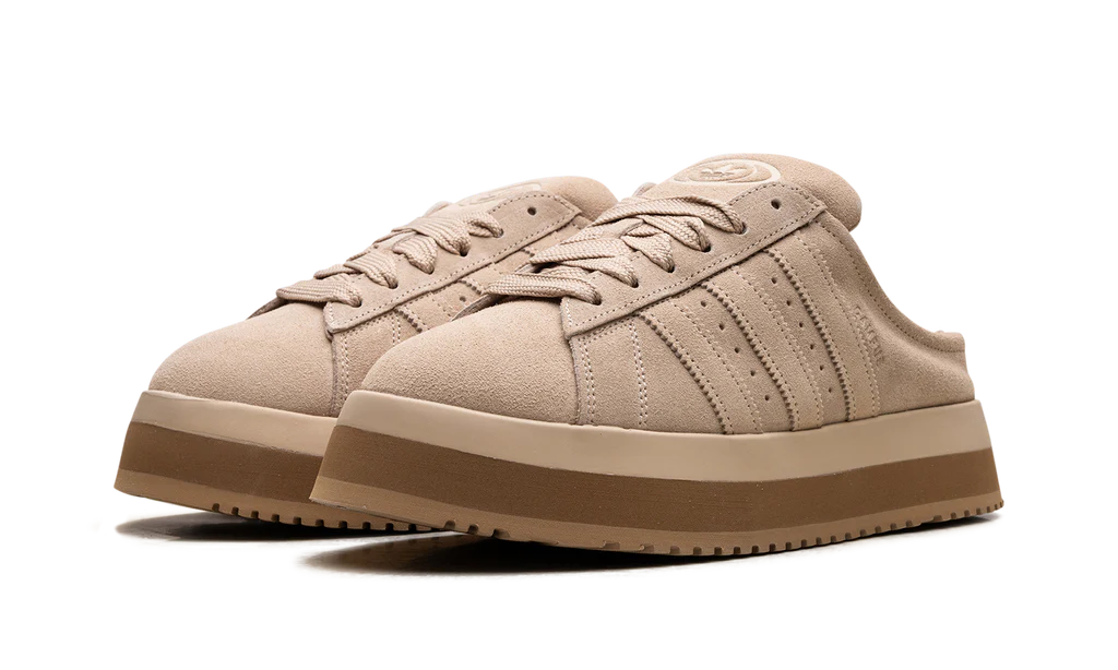 CAMPUS 00S WINTER LOW TRAINER MULES IN BEIGE